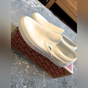 Vans White Classic Slip-On